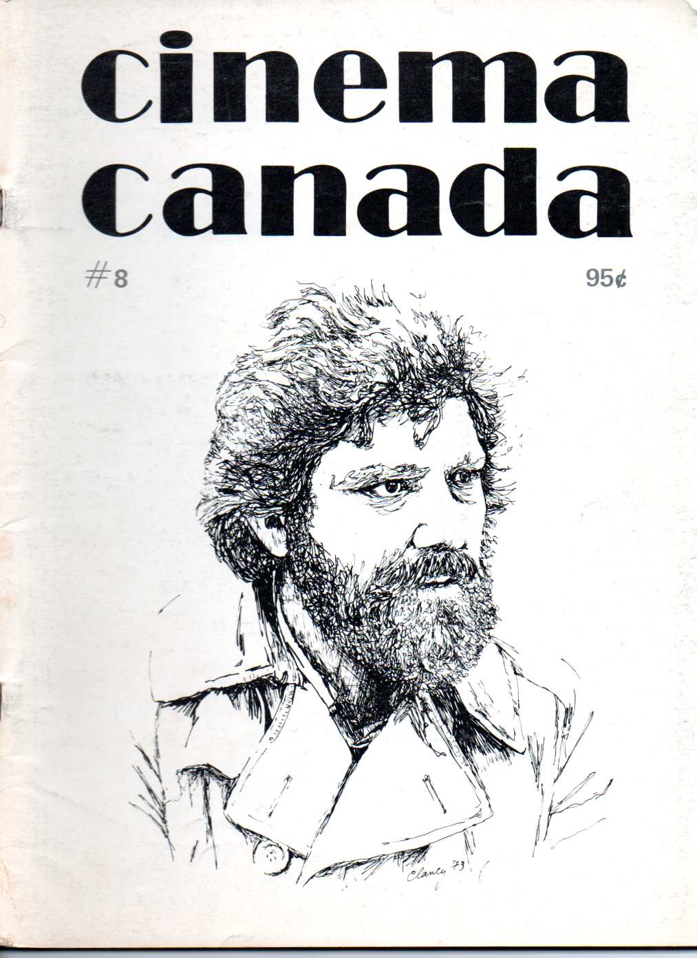 CINEMA CANADA magazine side cover Issue 8 June/July 1973
