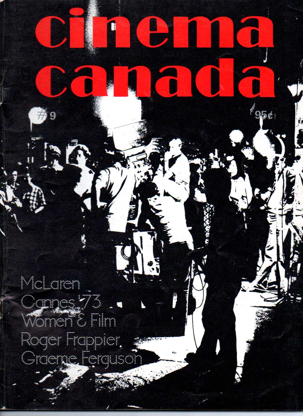 CINEMA CANADA magazine side cover Issue 9 August/September 1973