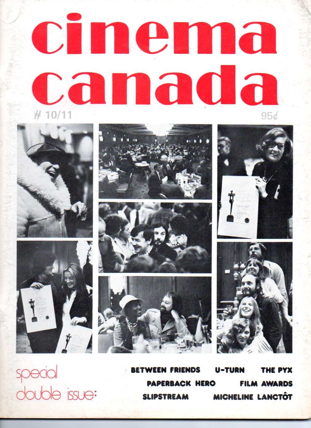 CINEMA CANADA magazine side cover Issue 10/11 October 1973 - January 1974 