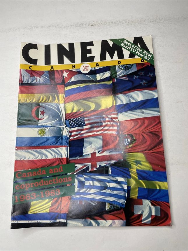CINEMA CANADA magazine side cover Issue 100  1983