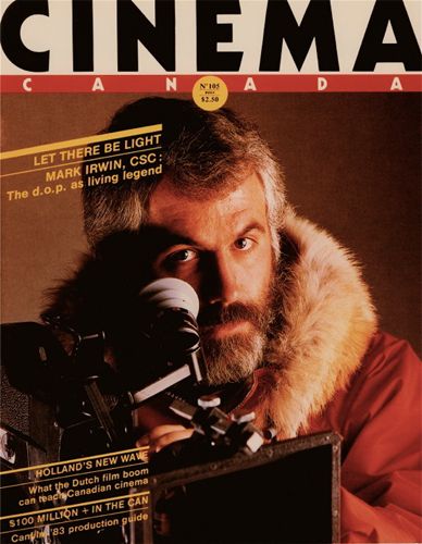 CINEMA CANADA magazine side cover Issue 105  1984