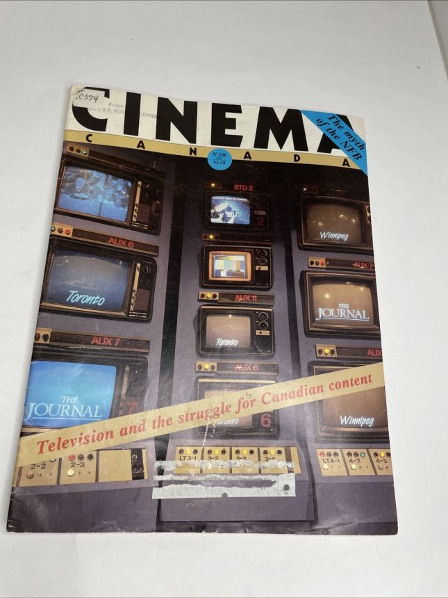 CINEMA CANADA magazine side cover Issue 106  1984