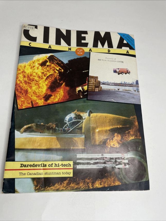 CINEMA CANADA magazine side cover Issue 107  1984