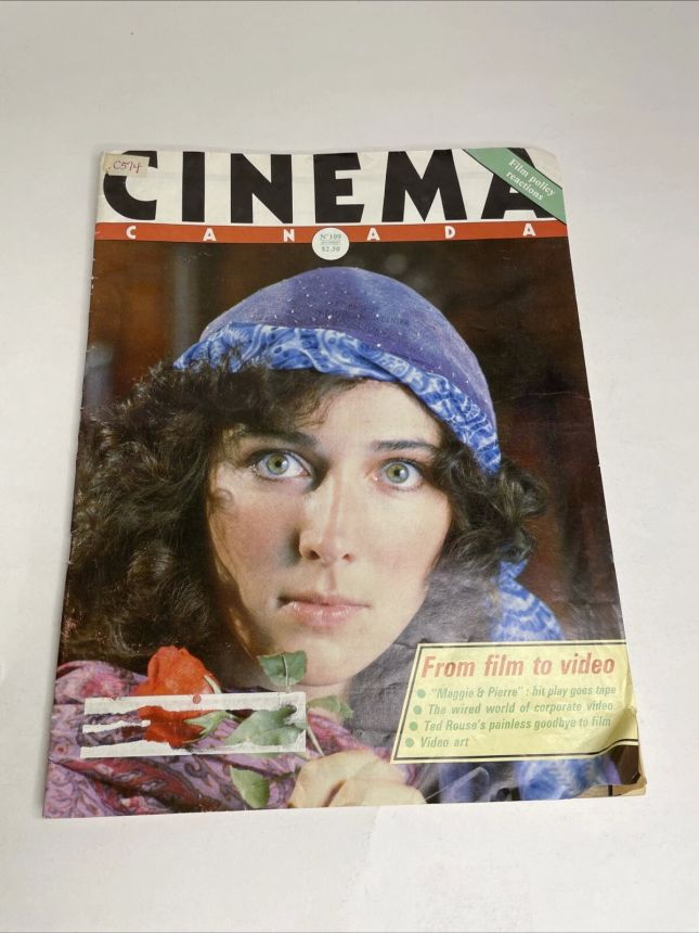 CINEMA CANADA magazine side cover Issue 109  1984