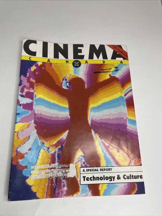 CINEMA CANADA magazine side cover Issue 114  1985
