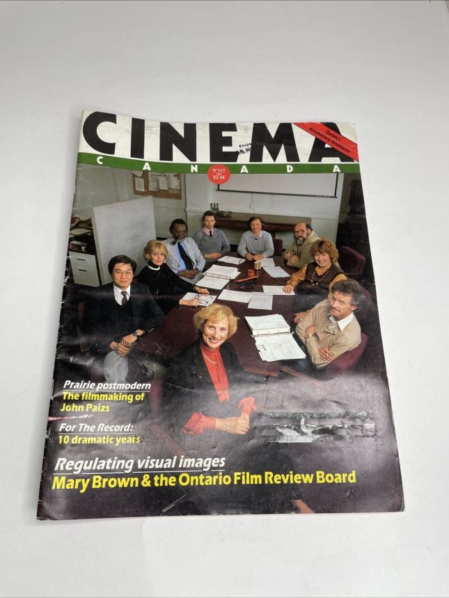 CINEMA CANADA magazine side cover Issue 117  1985