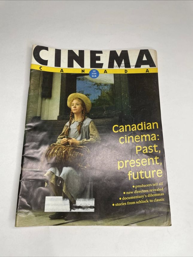 CINEMA CANADA magazine side cover Issue 123  1985