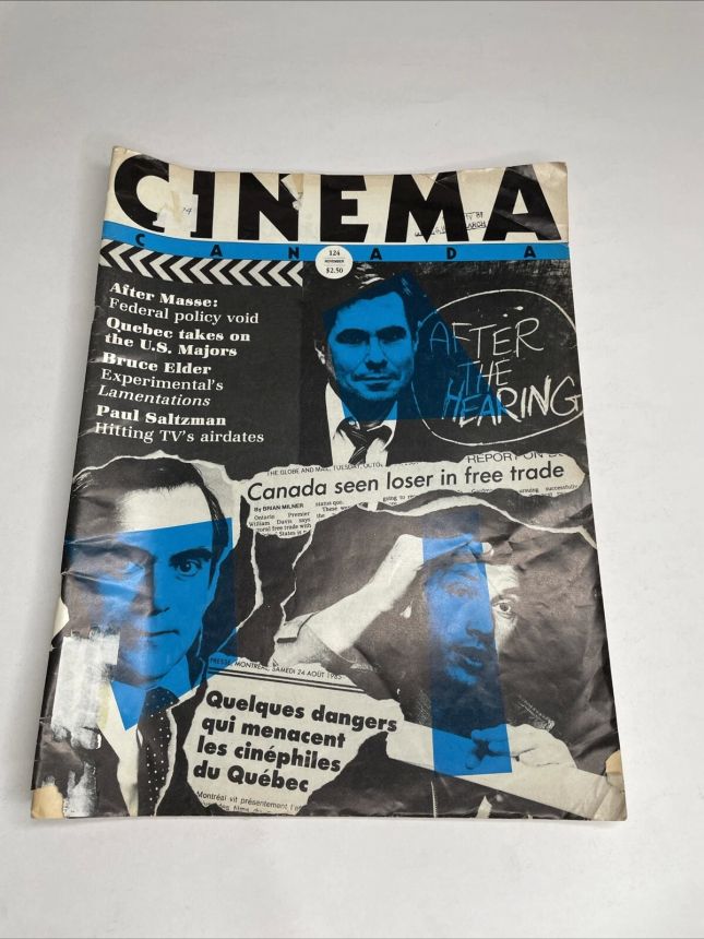 CINEMA CANADA magazine side cover Issue 124  1985