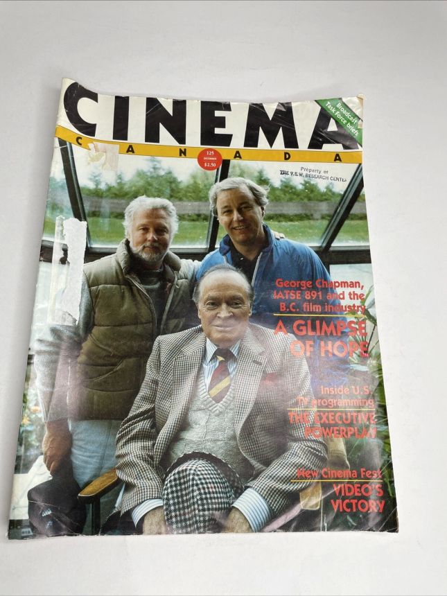 CINEMA CANADA magazine side cover Issue 125  1985