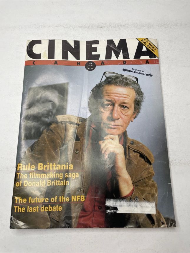 CINEMA CANADA magazine side cover Issue 126  1986