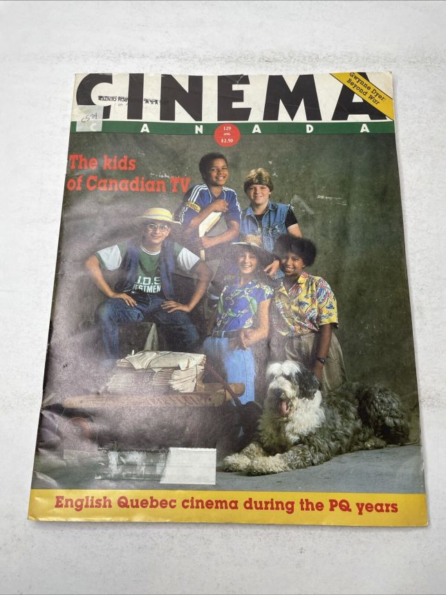 CINEMA CANADA magazine side cover Issue 129  1986