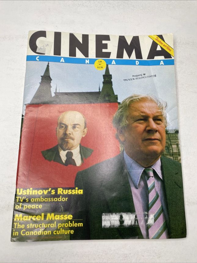 CINEMA CANADA magazine side cover Issue 130  1986