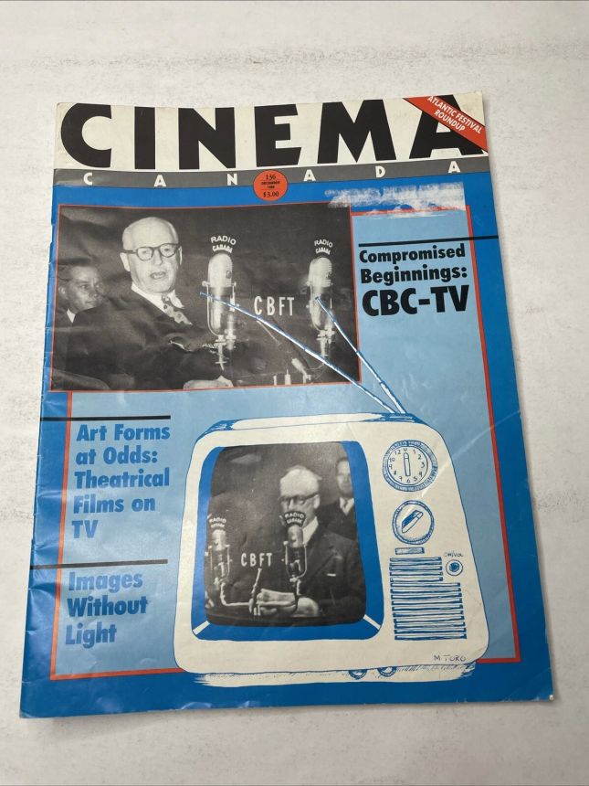 CINEMA CANADA magazine side cover Issue 136  1986