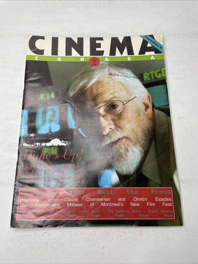 CINEMA CANADA magazine side cover Issue 137  1987
