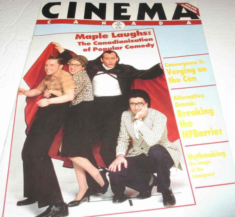 CINEMA CANADA magazine side cover Issue 138  1987