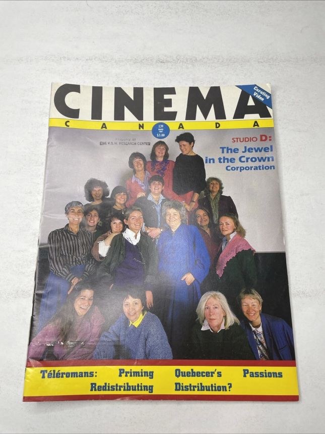 CINEMA CANADA magazine side cover Issue 139  1987