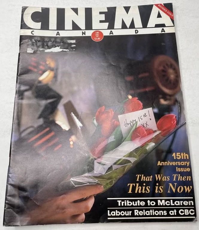 CINEMA CANADA magazine side cover Issue 140 April 1987