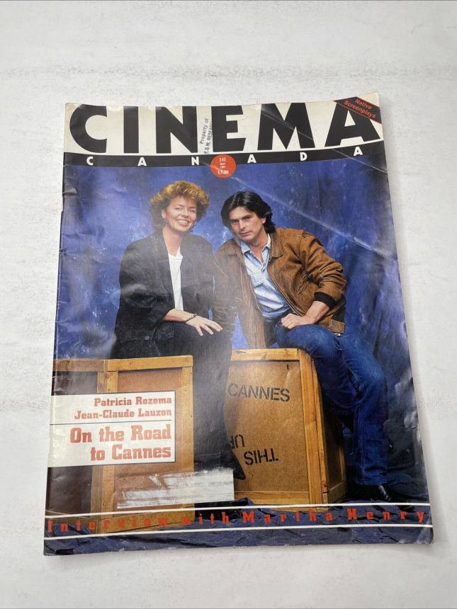 CINEMA CANADA magazine side cover Issue 141  1987