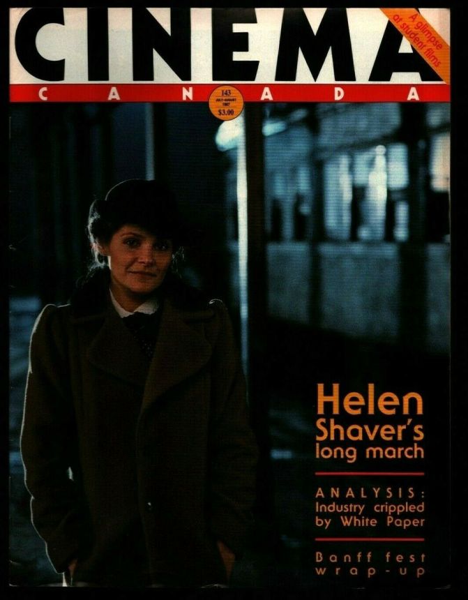 CINEMA CANADA magazine side cover Issue 143 July 1987