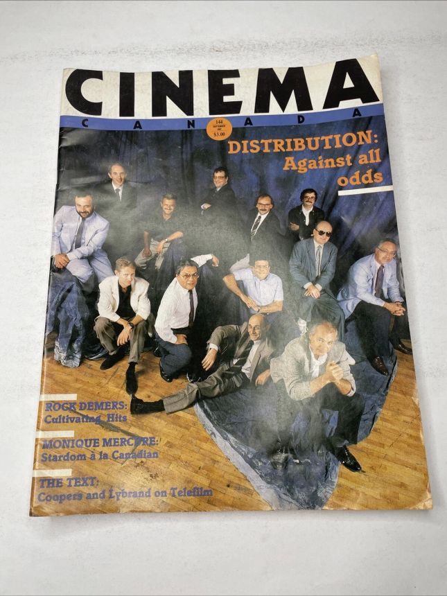 CINEMA CANADA magazine side cover Issue 144  1987