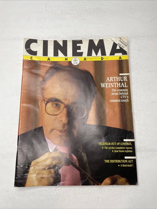 CINEMA CANADA magazine side cover Issue 147  1987