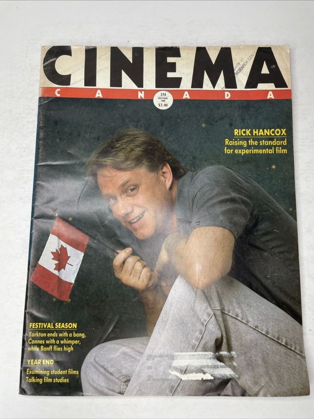 CINEMA CANADA magazine side cover Issue 154  1988