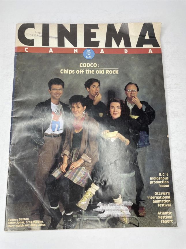 CINEMA CANADA magazine side cover Issue 159  1989