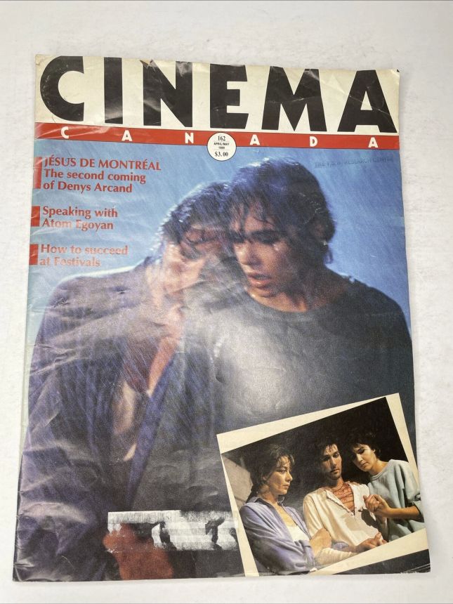 CINEMA CANADA magazine side cover Issue 162  1989