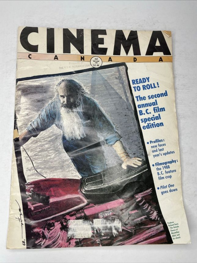 CINEMA CANADA magazine side cover Issue 163  1989