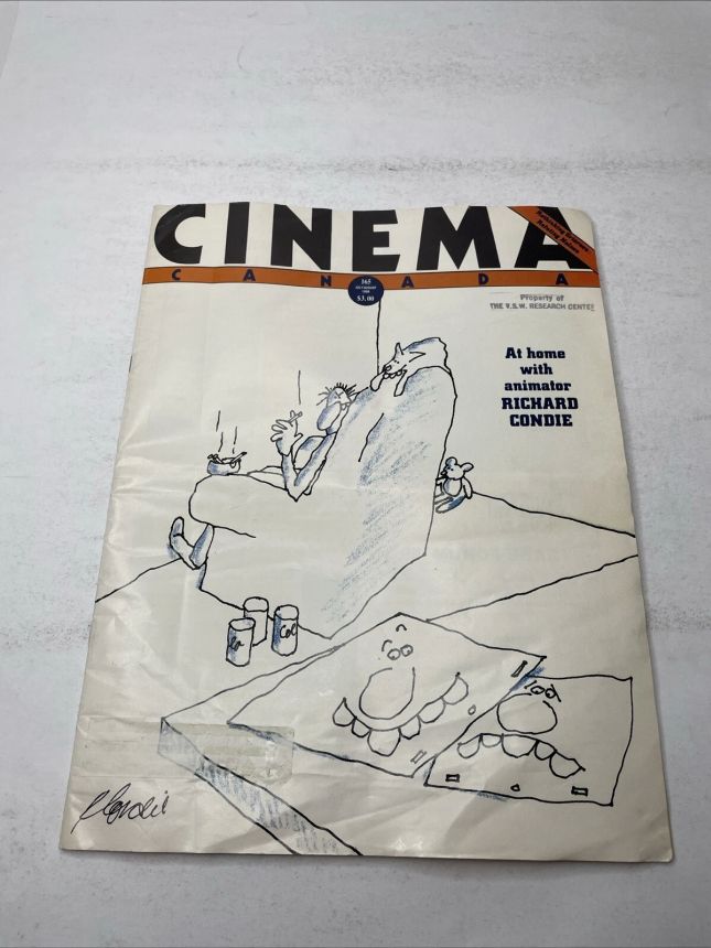 CINEMA CANADA magazine side cover Issue 165  1989