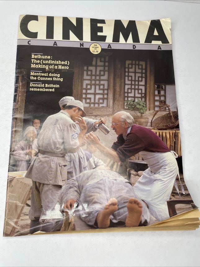 CINEMA CANADA magazine side cover Issue 166  1989