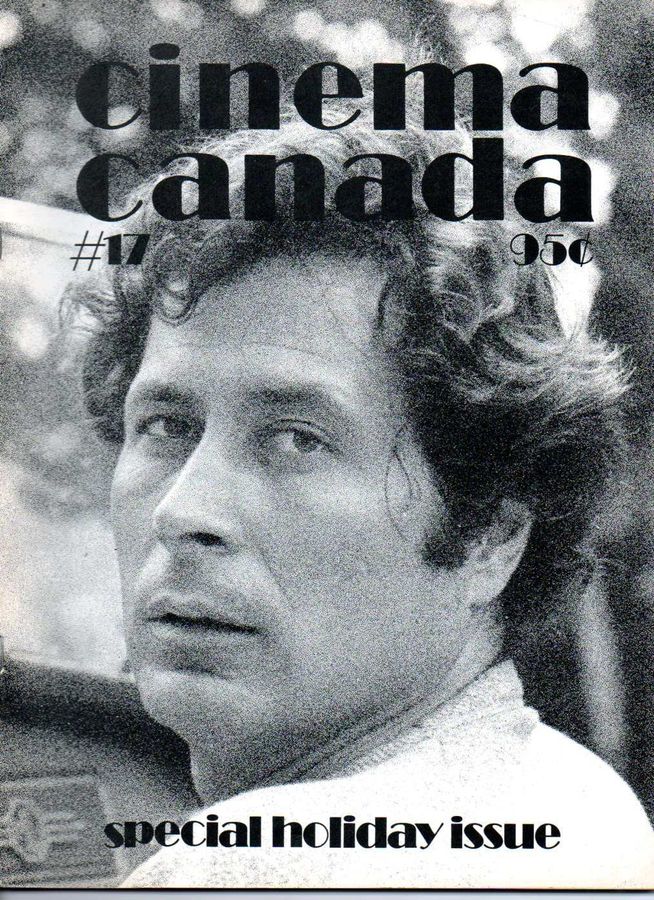 CINEMA CANADA magazine side cover Issue 17  1974