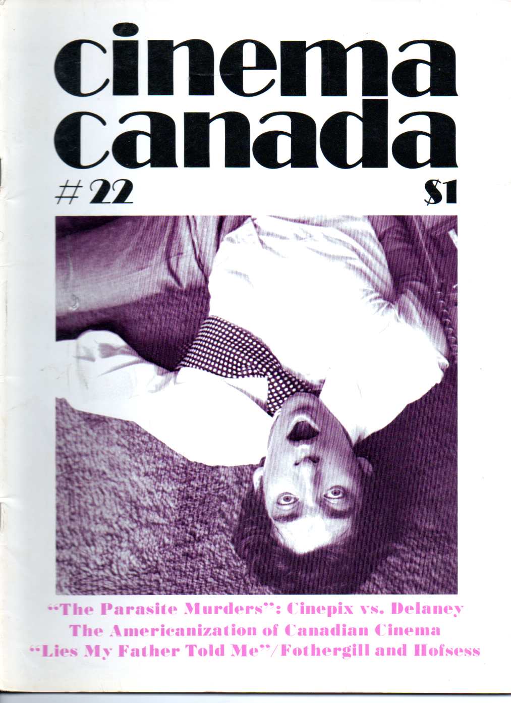 CINEMA CANADA magazine side cover Issue 22  1975