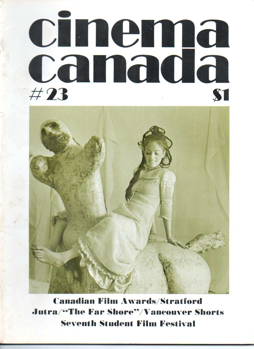 CINEMA CANADA magazine side cover Issue 23  1975