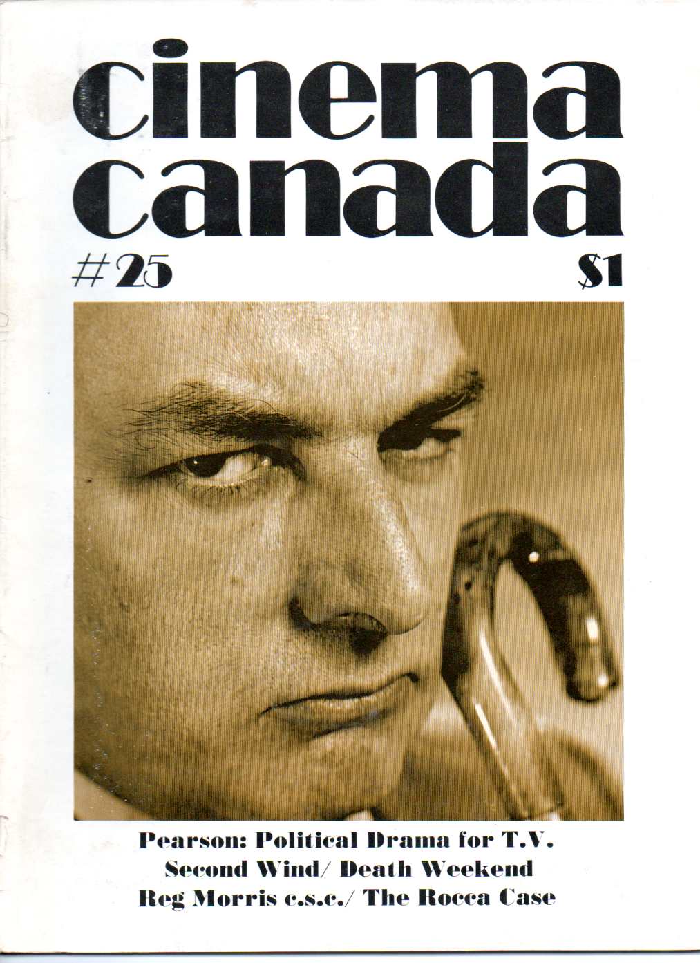 CINEMA CANADA magazine side cover Issue 25  1976