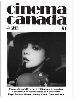 CINEMA CANADA magazine side cover Issue 26  1976