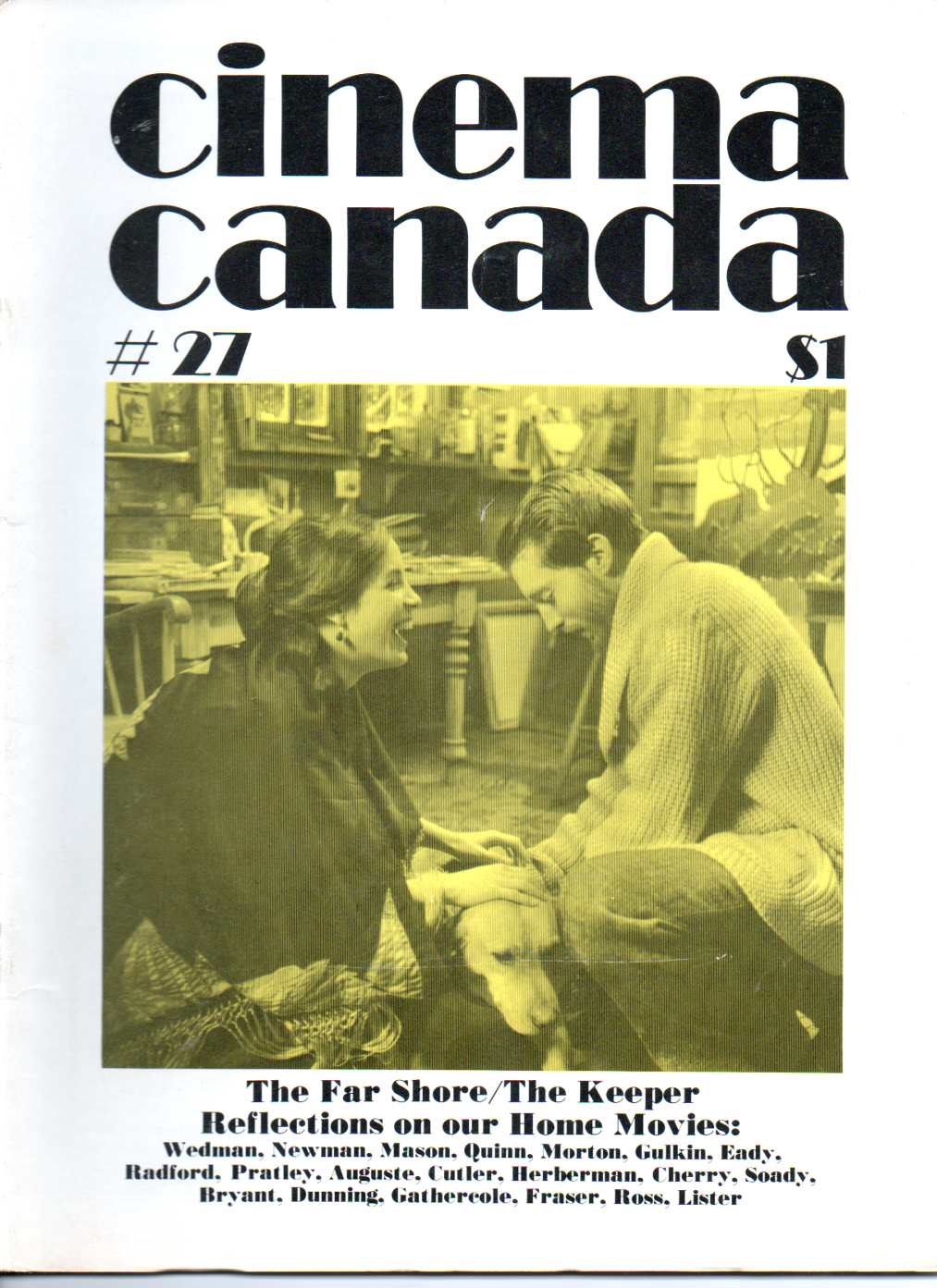 CINEMA CANADA magazine side cover Issue 27  1976