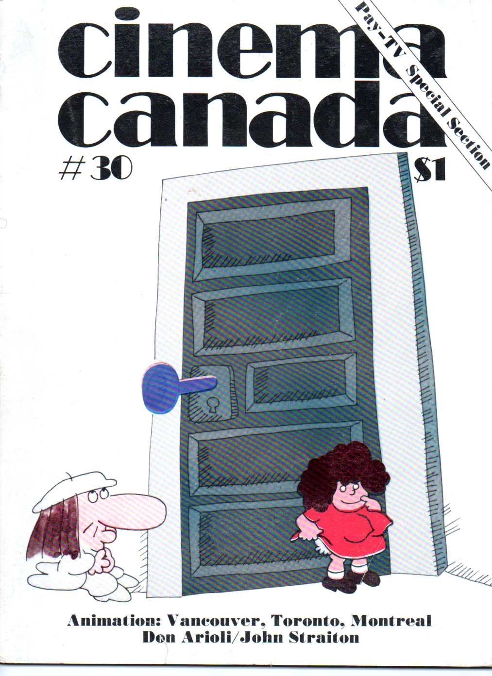 CINEMA CANADA magazine side cover Issue 30 August 1976