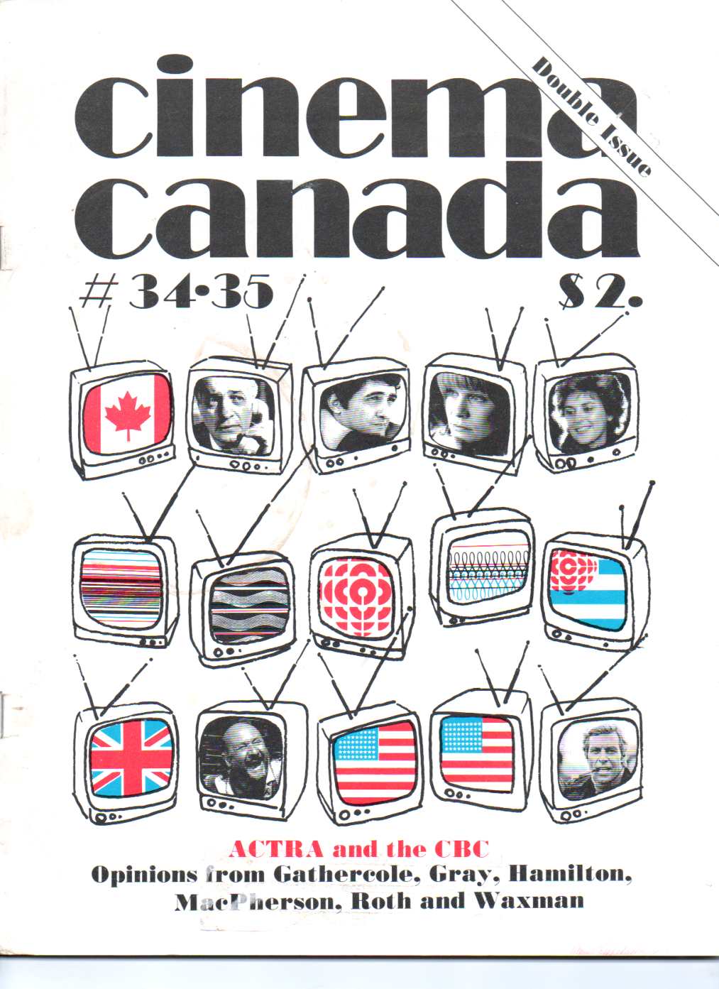 CINEMA CANADA magazine side cover Issue 34/35  1977