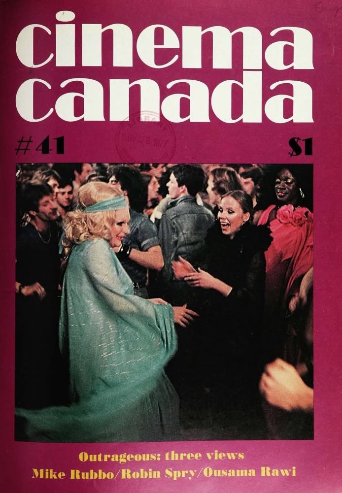 CINEMA CANADA magazine side cover Issue 41  1977