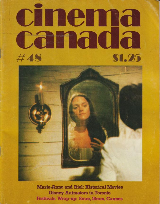 CINEMA CANADA magazine side cover Issue 48  1978