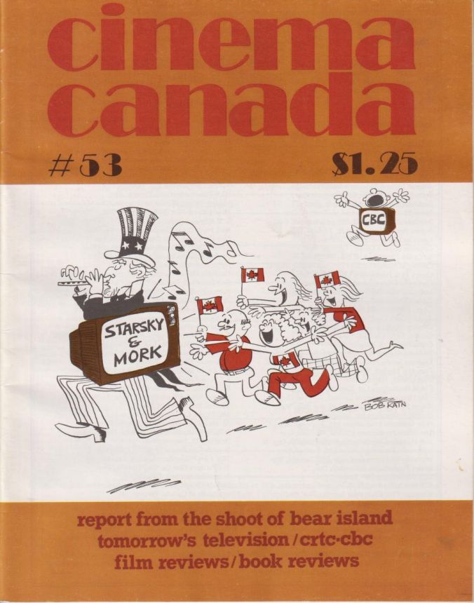 CINEMA CANADA magazine side cover Issue 53  1979