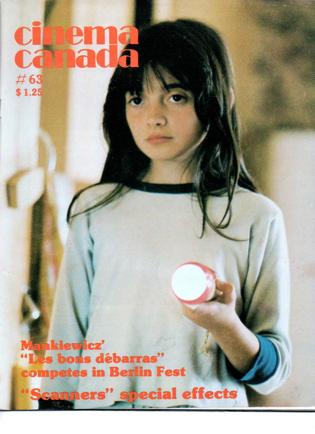 CINEMA CANADA magazine side cover Issue 63  1980
