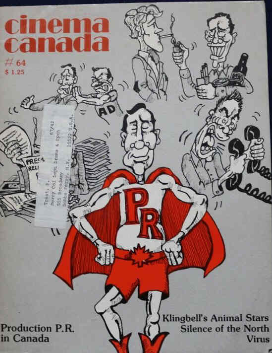 CINEMA CANADA magazine side cover Issue 64  1980