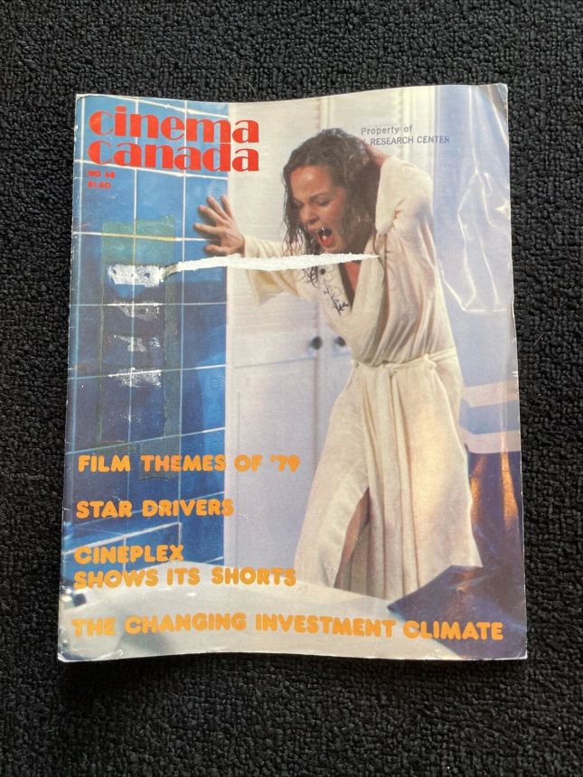 CINEMA CANADA magazine side cover Issue 68  1980