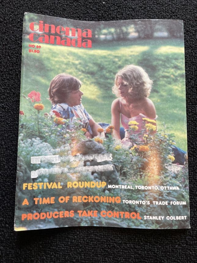 CINEMA CANADA magazine side cover Issue 69  1980