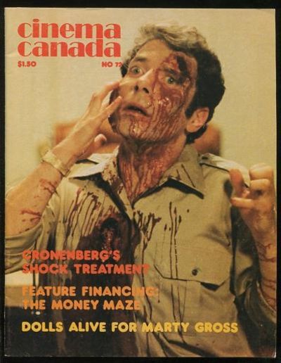 CINEMA CANADA magazine side cover Issue 72 March 1981