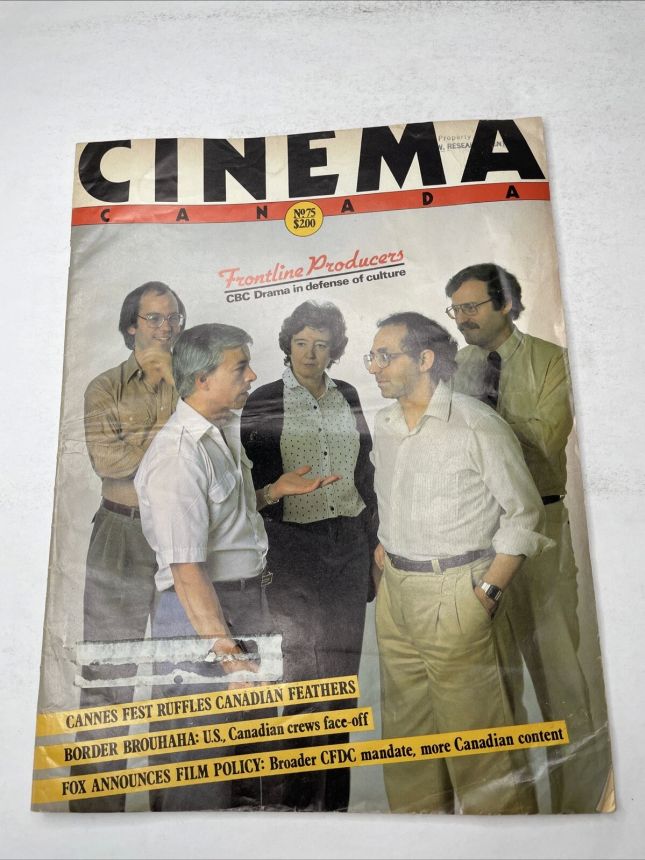 CINEMA CANADA magazine side cover Issue 75  1981