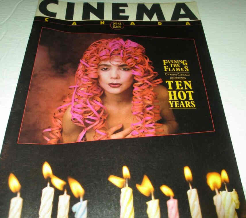 CINEMA CANADA magazine side cover Issue 83  1982