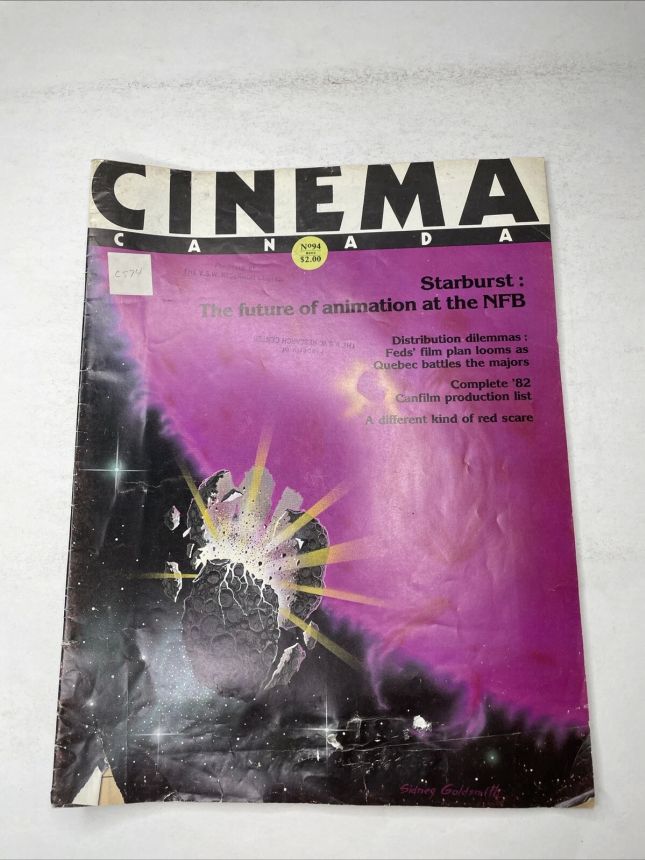 CINEMA CANADA magazine side cover Issue 94  1983